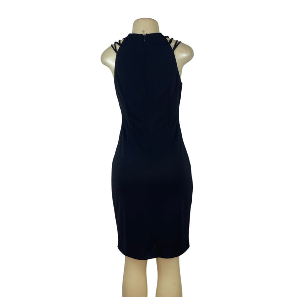 Ralph Lauren Womens Black Strappy Sleeveless Bodycon Dress Size 4