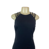 Ralph Lauren Womens Black Strappy Sleeveless Bodycon Dress Size 4