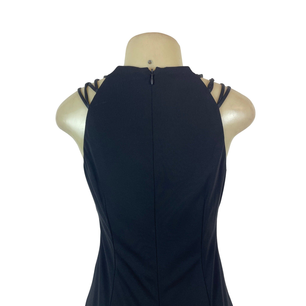 Ralph Lauren Womens Black Strappy Sleeveless Bodycon Dress Size 4