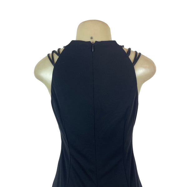 Ralph Lauren Womens Black Strappy Sleeveless Bodycon Dress Size 4