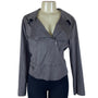 Hutch Women’s Gray Faux Suede Motorcycle Zip Jacket With Pockets Size L