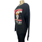 WinWin Unisex Black Christmas Sweater Sz M L - NWT