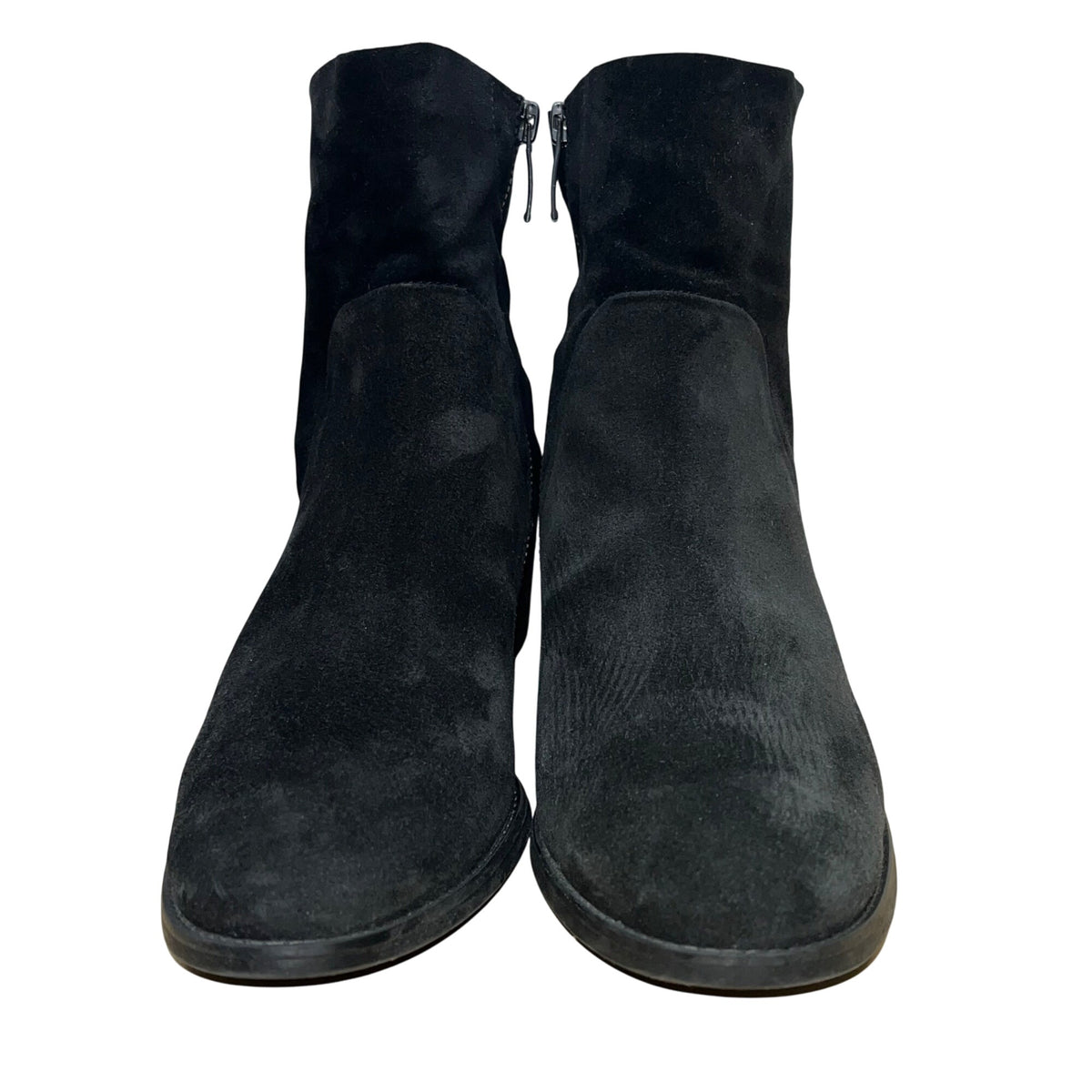 Paul Green Women’s Black Suede Nicole Block Heel Side Zip Ankle Boots Size 10 US