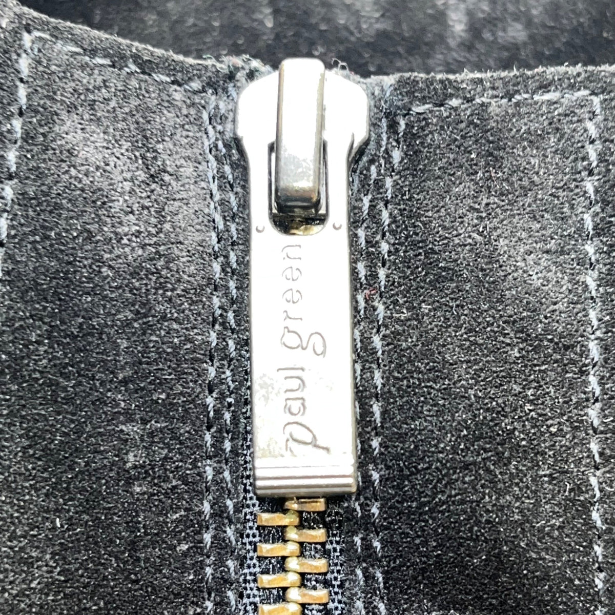 Paul Green Women’s Black Suede Nicole Block Heel Side Zip Ankle Boots Size 10 US