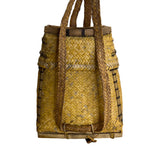 Vintage Handcrafted Philipines Natural Woven Straw Pasikin Basktet Size S