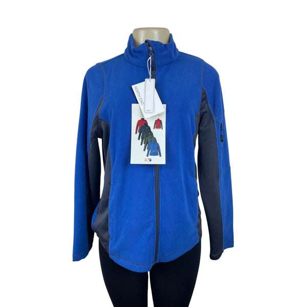 North End Women's Zip Up Long Sleeve Blue Sweater Sz M - NWT