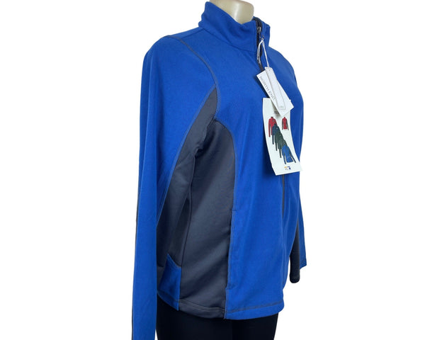 North End Women's Zip Up Long Sleeve Blue Sweater Sz M - NWT