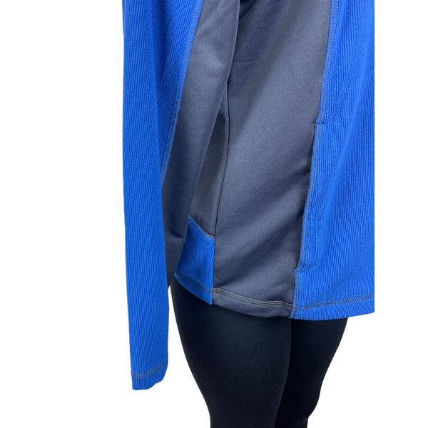 North End Women's Zip Up Long Sleeve Blue Sweater Sz M - NWT