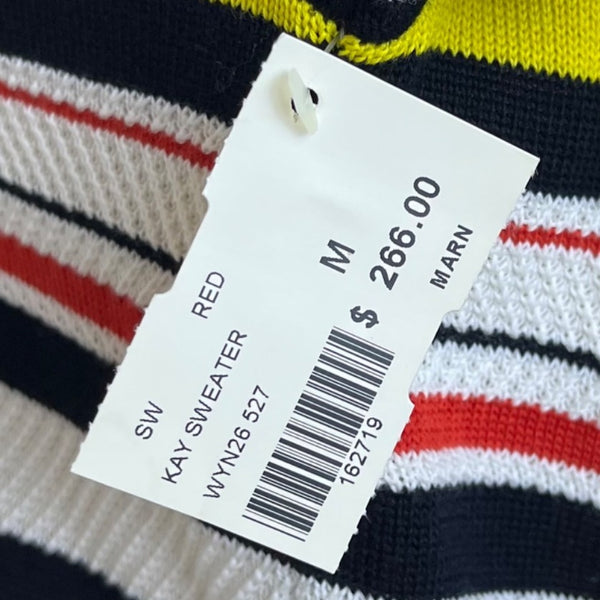 Marna Ro Women's Multicolor Striped Sweater Long Sleeve Crew Neck Size M