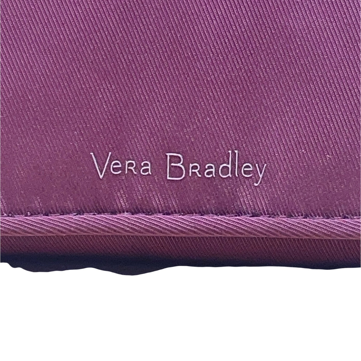 Vera Bradley Compact Maroon Red Nylon Keyring & Zip Pocket Wallet Sz S