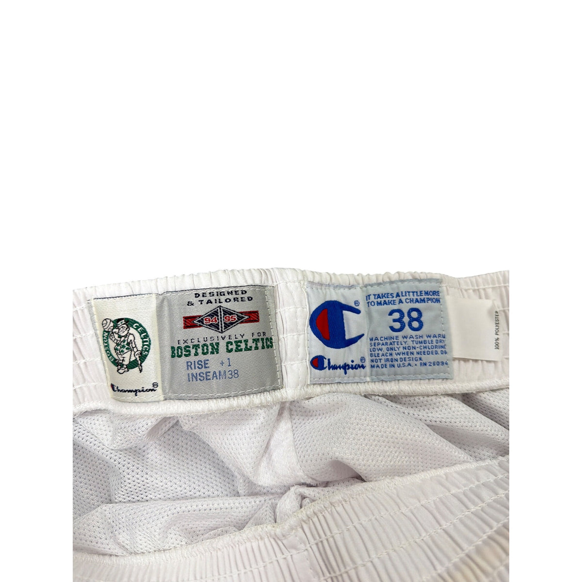 Champion Mens White Polyester Boston Celtics Warm-Up Pants Size 38 NBA 94-95 Style Champion Mens White Polyester Boston Celtics Warm-Up Pants Size 38 NBA 94-95 Style