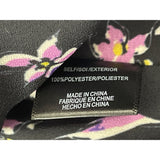 Wayf Womens Black Dainty Lace-Up Top With Floral Pattern Sz S - New