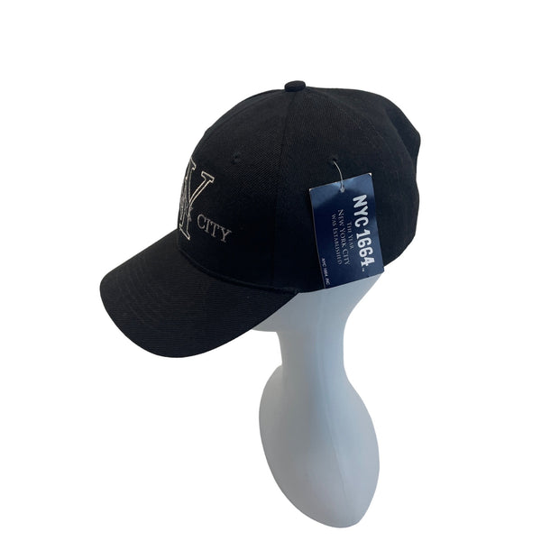 NYC 1664 New York City Men's Black Baseball Cap Hat - NWT