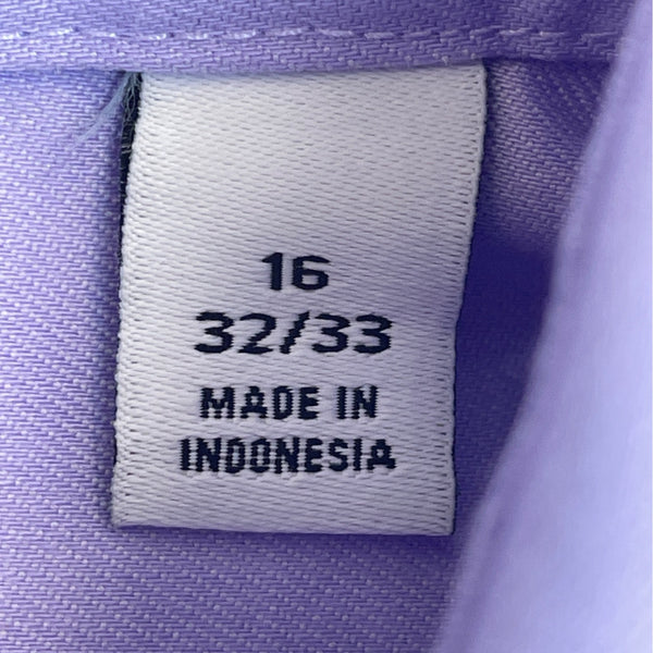 Calvin Klein Mens Slim Fit Lavender Dress Shirt With Stretch Collar Sz 16 32/33