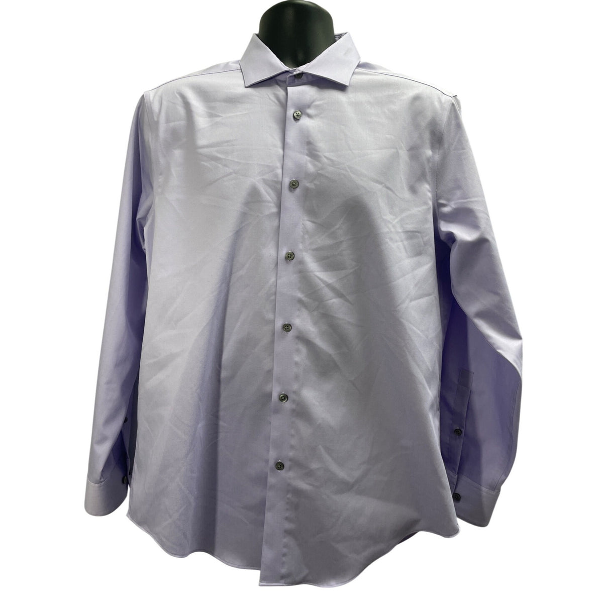 Calvin Klein Mens Slim Fit Lavender Dress Shirt With Stretch Collar Sz 16 32/33