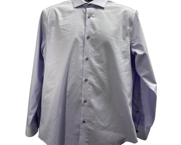 Calvin Klein Mens Slim Fit Lavender Dress Shirt With Stretch Collar Sz 16 32/33