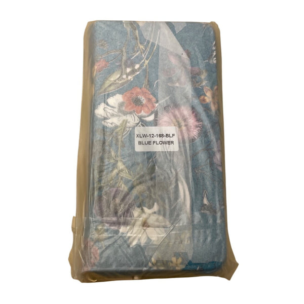 Dasein  Navy Blue Floral Faux Leather Tote Bag with matching wallet