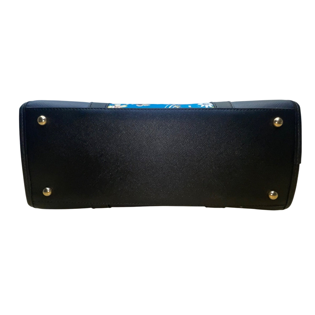 Dasein  Navy Blue Floral Faux Leather Tote Bag with matching wallet