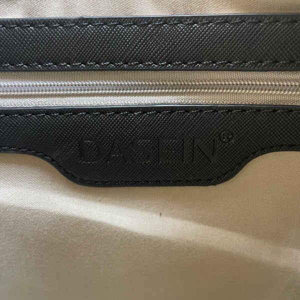 Dasein  Navy Blue Floral Faux Leather Tote Bag with matching wallet