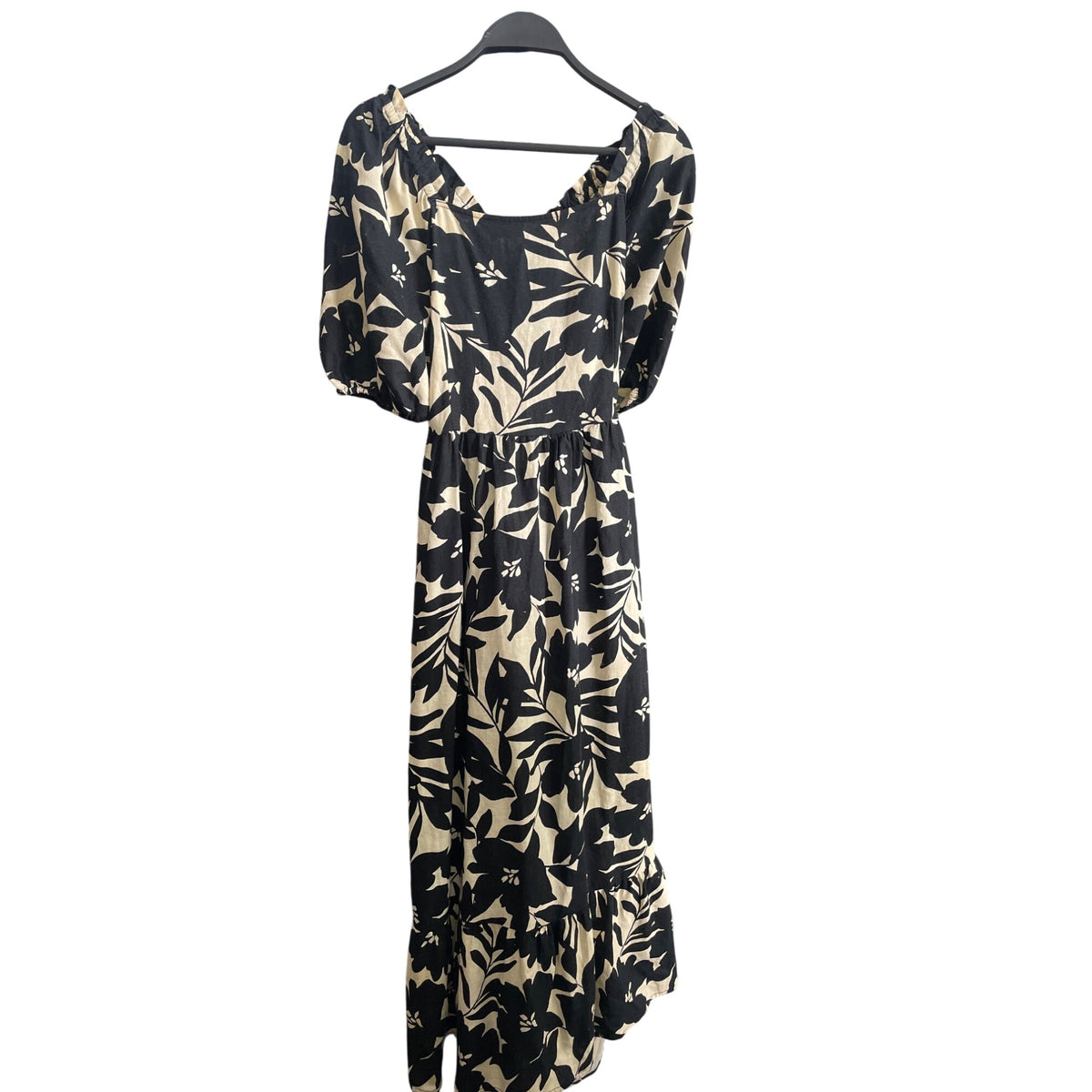 Who What Wear Womens Black & White Floral Dress Size L