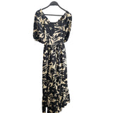 Who What Wear Womens Black & White Floral Dress Size L