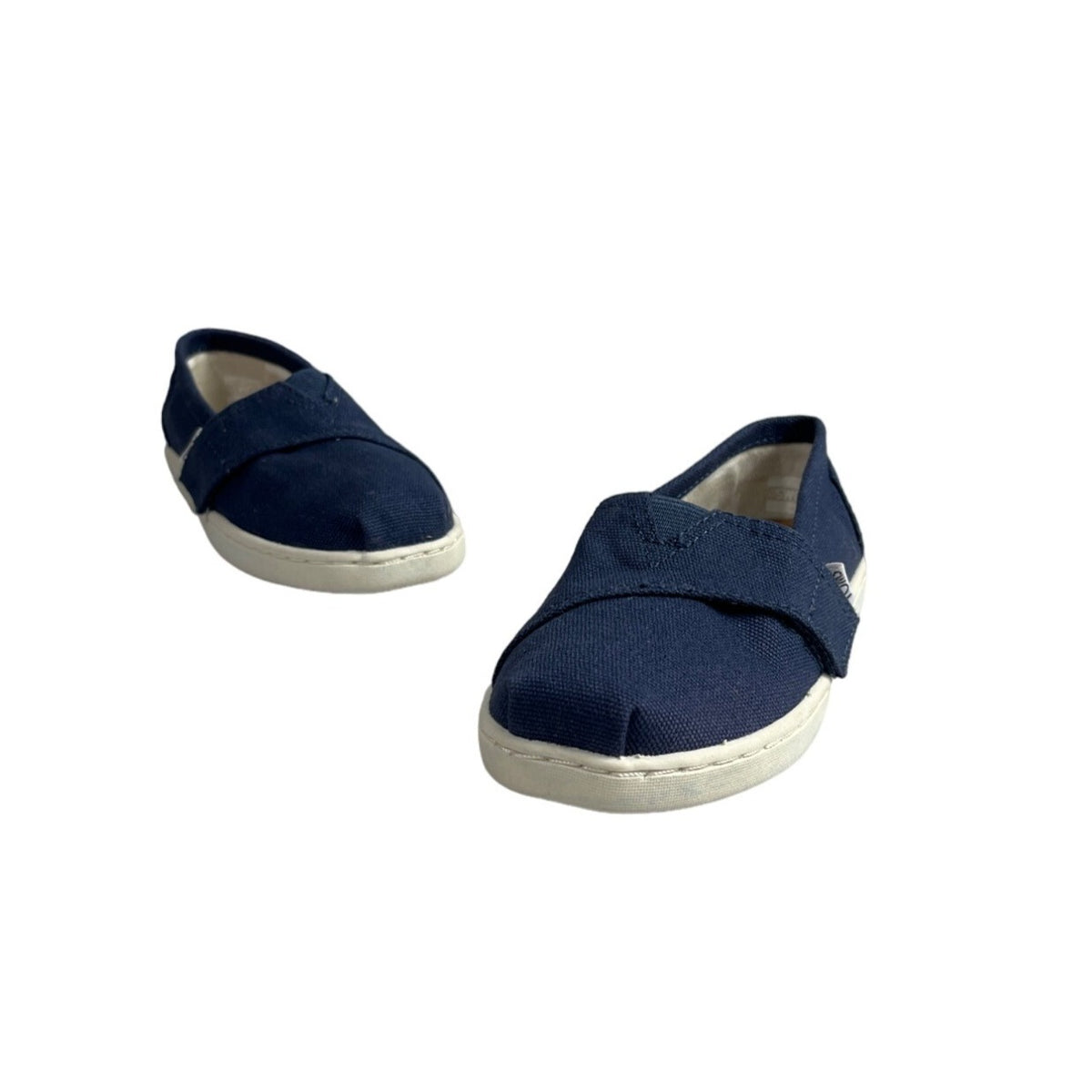 Toms Kids Boy Blue Tiny Canvas Classic Slip-On Shoes Sz 10