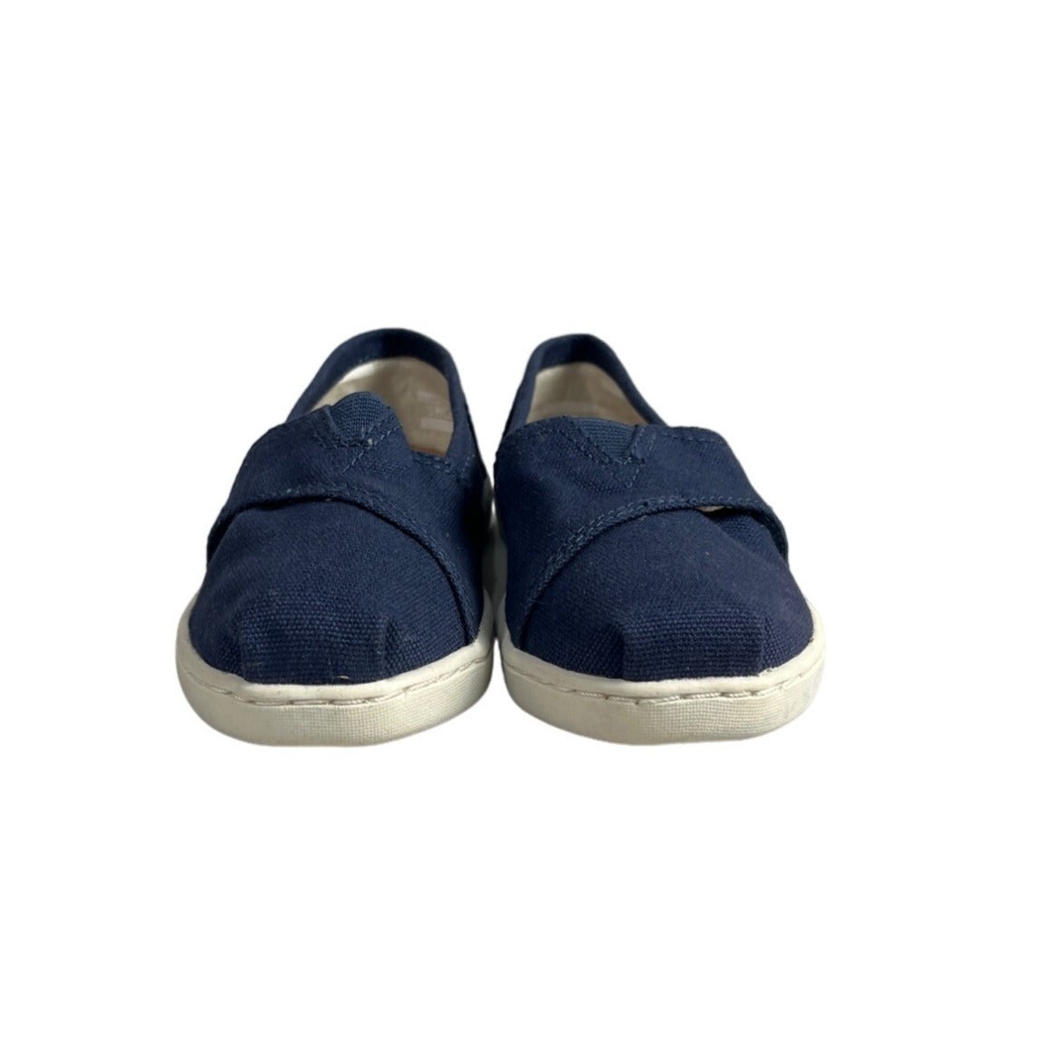 Toms Kids Boy Blue Tiny Canvas Classic Slip-On Shoes Sz 10