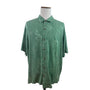Tommy Bahama Mens Green Silk Floral Hawaiian Short Sleeve Button-Up Shirt Size 2XL
