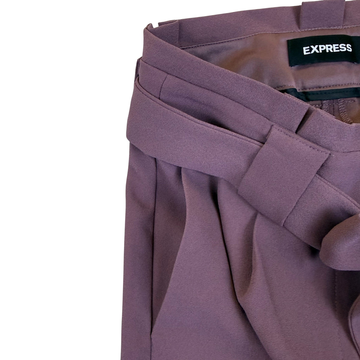 Express Women’s Purple High-Rise Ankle Pants With Bow Front Size 00P - New