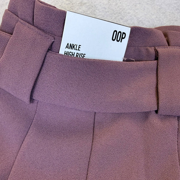 Express Women’s Purple High-Rise Ankle Pants With Bow Front Size 00P - New