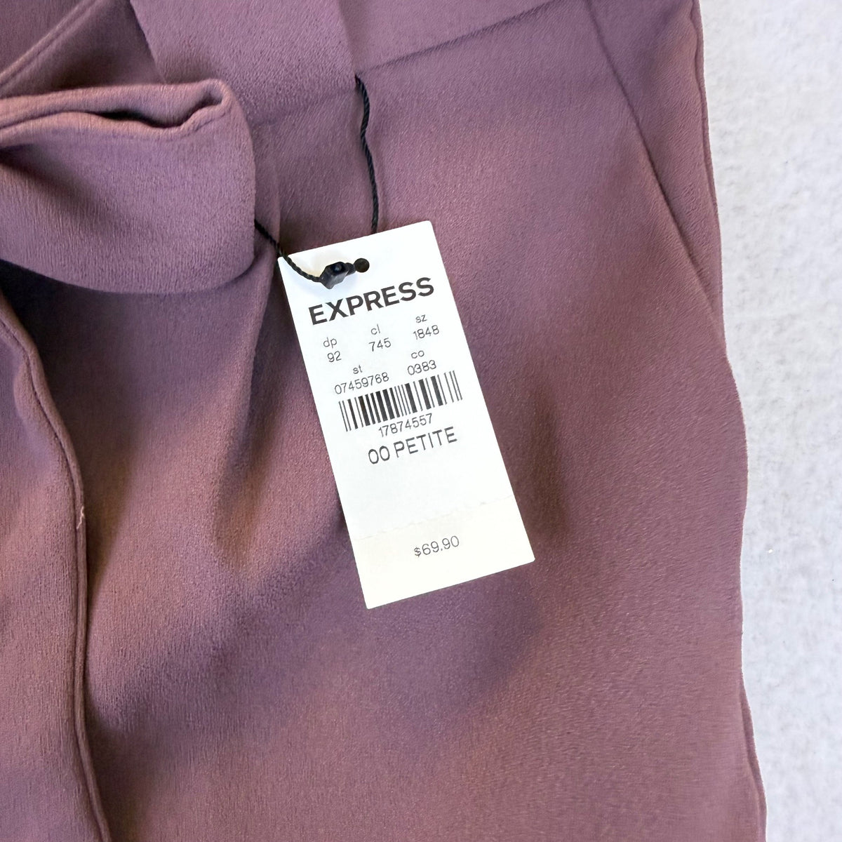 Express Women’s Purple High-Rise Ankle Pants With Bow Front Size 00P - New