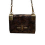 Urban Expressions Women’s Brown Lining Gold Chain Strap & Hardware Crossbody Bag