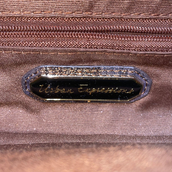 Urban Expressions Women’s Brown Lining Gold Chain Strap & Hardware Crossbody Bag