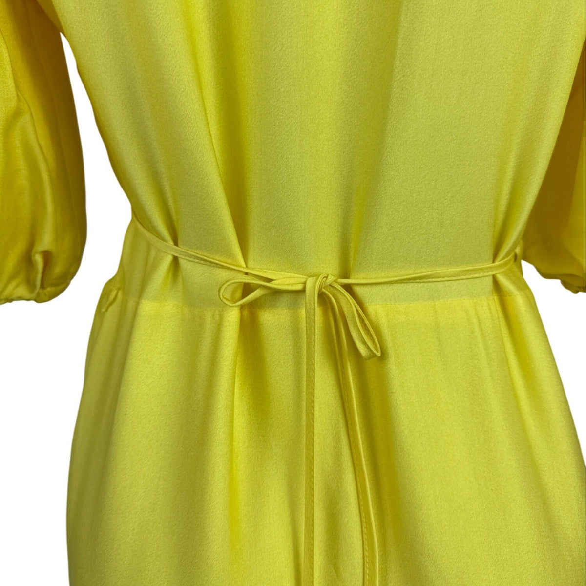 Liquorish Women’s Yellow Puff Sleeve Wrap Dress Size 8