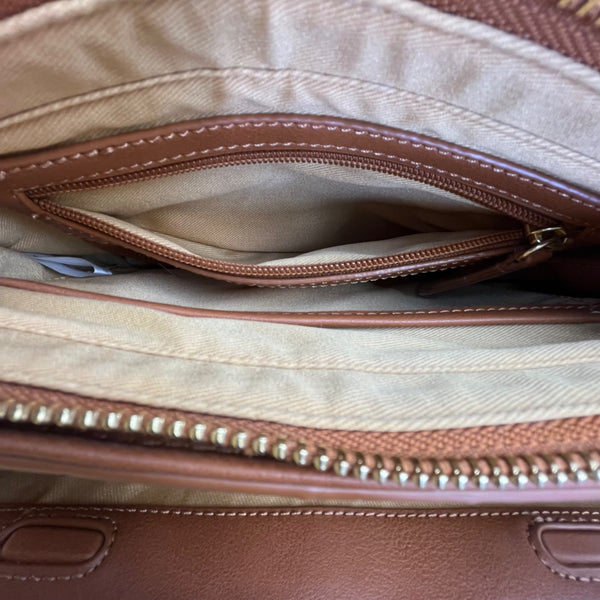 The Danbury Mint Women Brown Faux Leather Studded The Personalized Crossbody Bag