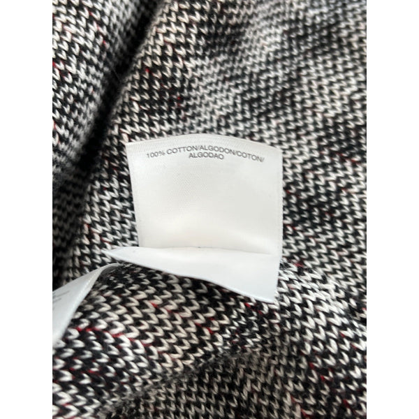 Anne Klein Womens Houndstooth Belted Cardigan Sweater S