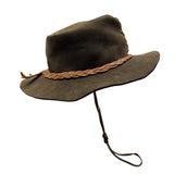 Suede Leather Handmade Australian Cowboy Western Hat Braided Band w/ Chin Strap