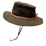 Suede Leather Handmade Australian Cowboy Western Hat Braided Band w/ Chin Strap
