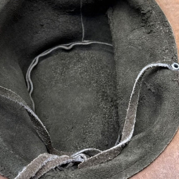 Suede Leather Handmade Australian Cowboy Western Hat Braided Band w/ Chin Strap