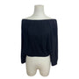 Black Off-Shoulder Elastic Hem 3/4 Sleeve Top By La Miel Size S - New