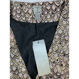 Vintage 90s Tristan Women's Pink Sparkly Metallic Gold Scale Design Vest XS - NWT