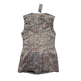 Vintage 90s Tristan Women's Pink Sparkly Metallic Gold Scale Design Vest XS - NWT
