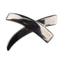 Sterling Silver Mexican Modernist Crossed Ribbon Brooch Pin 925 Marked