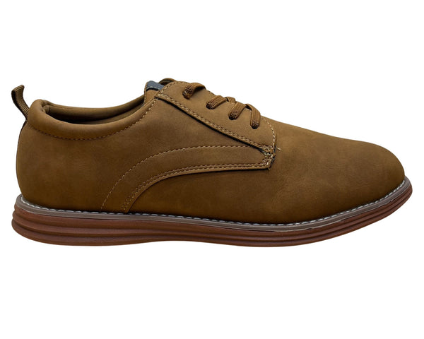 Deer Stags Boys Brown Faux Leather Dapper Jr Dress Shoes Size 6.5
