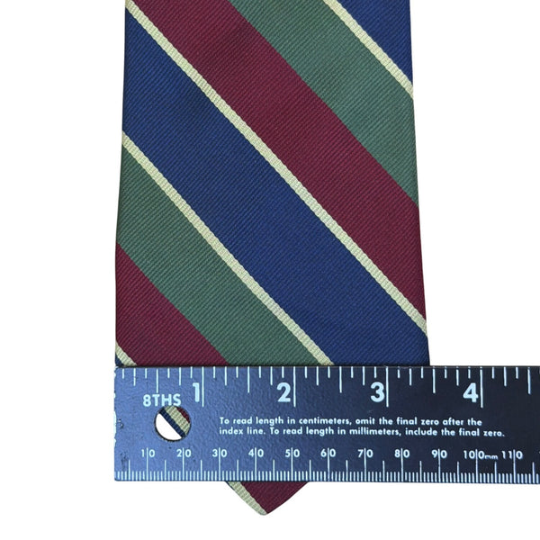 Vintage Brooks Brothers Mens Red Green Blue Striped Silk Necktie Classic