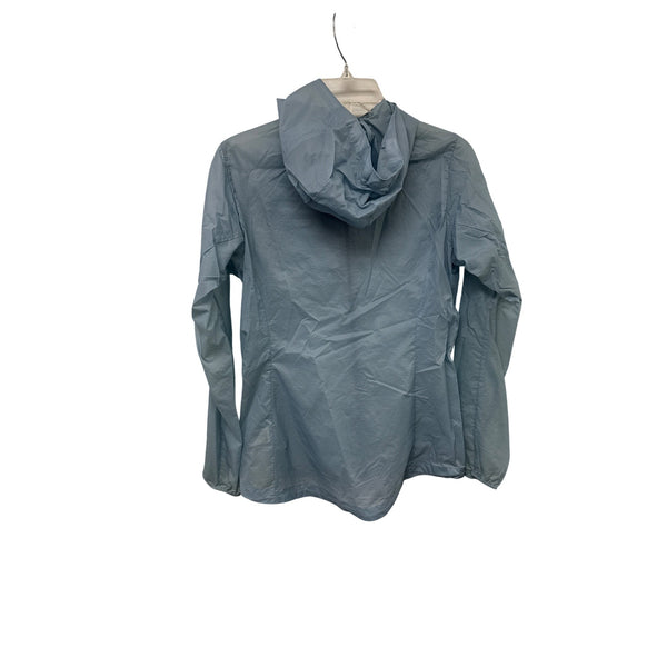 Patagonia Womens Light Blue Nylon Hooded Jacket Size XS Lightweight Performance Wear