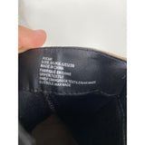Remi Womens Black/Brown Suede Zipper Ankle Boots Size 8.5 Stylish