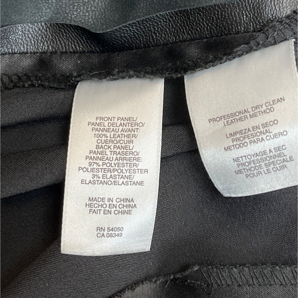 Jones York Women's Black Sleeveless Leather Shirt Size 6P (EUR 36)