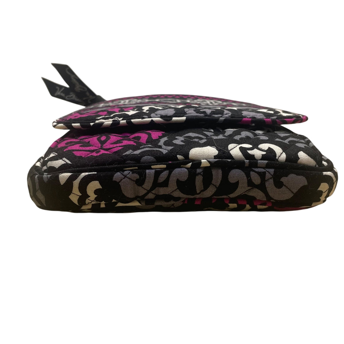 Vera Bradley Women’s Black & Pink Quilted Floral Patterned Crossbody Bag Size S