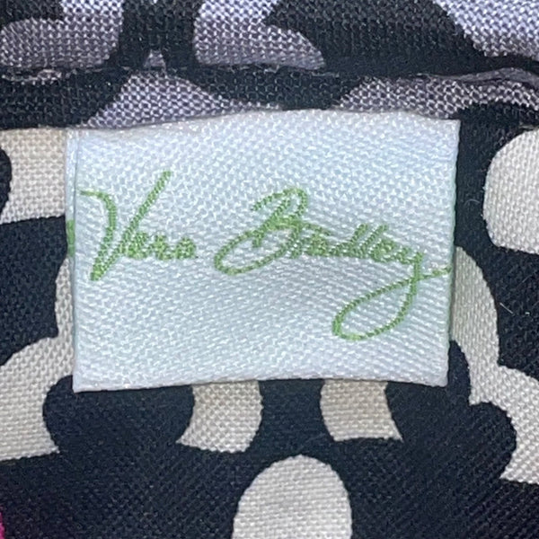 Vera Bradley Women’s Black & Pink Quilted Floral Patterned Crossbody Bag Size S